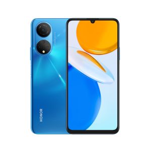 Honor X7 smartphone in blue